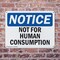 Signmission Not For Human Consumption, 10 in W x Rectangle, Plastic OS-2PACK-NS-P-710-L-15179 - alternate 8